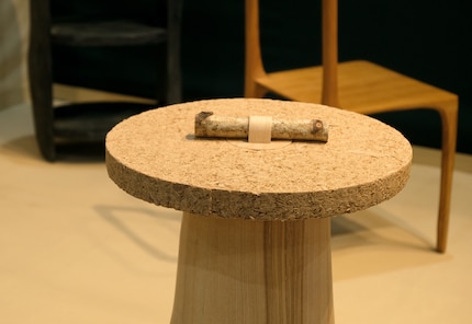 Sowohl der Hocker als auch dieser Couchtisch aus der «I'm not a waste»-Kollektion ist biologisch abbaubar.