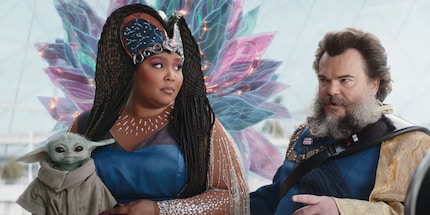 Lizzo and Jack Black in Star Wars: even Grogu isn’t quite sure if this is really happening.