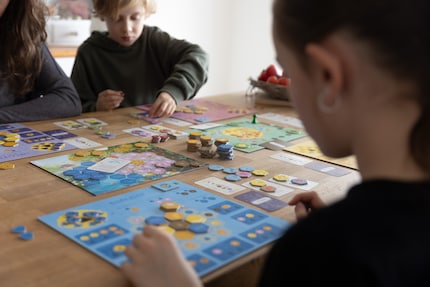 Markus Lehmann enjoys playing games with his children that teach them something at the same time.