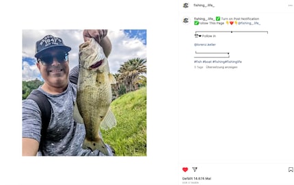 My picture gets posted on the fishing platform as promised.