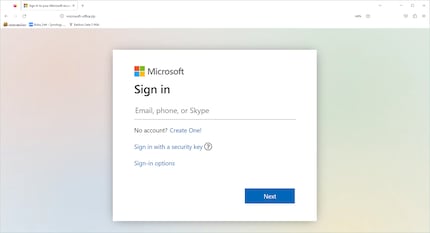 Die Website www.microsoft-office (.) zip gaukelt vor, von Microsoft zu sein.