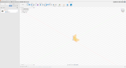 Fusion 360 zu Beginn eines neuen Designs.