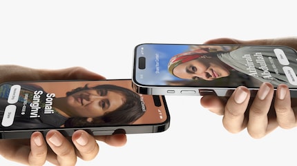 It's been done before: holding mobiles close together to exchange contact data.
