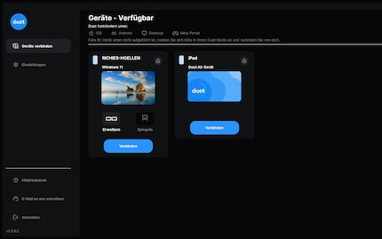 Die Geräte, mit denen du dich verbinden kannst, werden dir angezeigt.