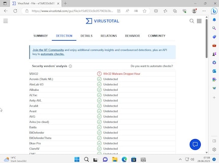 Virustotal finds a dropper.