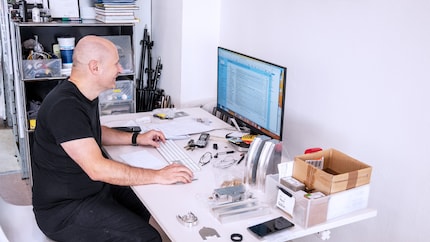 Biagio Colletto in his store in the Gundeldinger District in Basel.