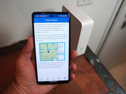 Die Devolo App gibt Hinweise darauf, ob der Repeater ideal positioniert ist.