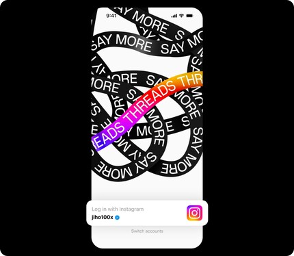 Threads nutzt das Instagram-Login. Das soll die Hürde für eine Anmeldung senken.