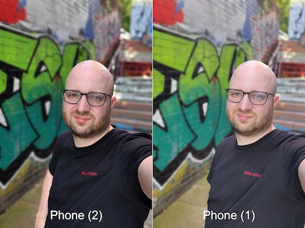 Auch im Portraitmodus siegt die Farbwiedergabe des Phone (2).