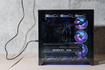 My test PC is big and shiny – the antithesis of the Mac Studio, so to speak.