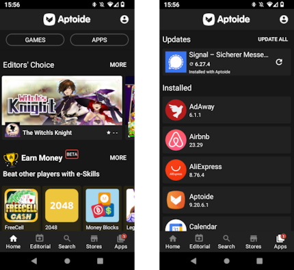 I like Aptoide as an alternative to the Google Play Store. There’s a wide range of options, and rooting allows you to update apps automatically.