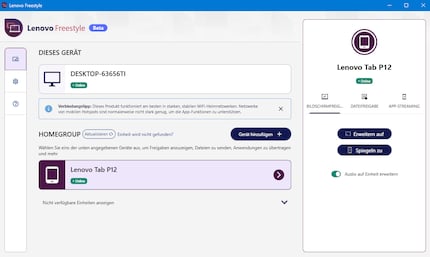 Mit Apps wie Lenovo Freestyle könntest du das Tablet als Zweitdisplay nutzen. Die Latenz ist aber ziemlich hoch.
