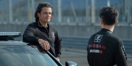 Orlando Bloom spielt meistens stoische, wortkarge Helden. Hier darf er mal das Marketing-Sprachrohr rauslassen.