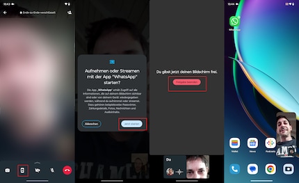 Bei Android wird man als erstes gleich darauf hingewiesen, dass man den Screen freigibt.