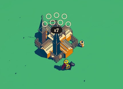 In the tutorial, I build the centre of my castle complex. This is where I learn that I don’t have to take many decisions myself. I could buy an upgrade for seven gold coins.