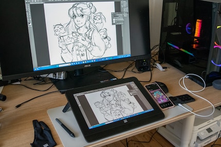 Meine erste Skizze mit dem Tablet ist fertig.