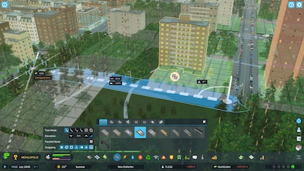 Streets have water and sewage pipes.