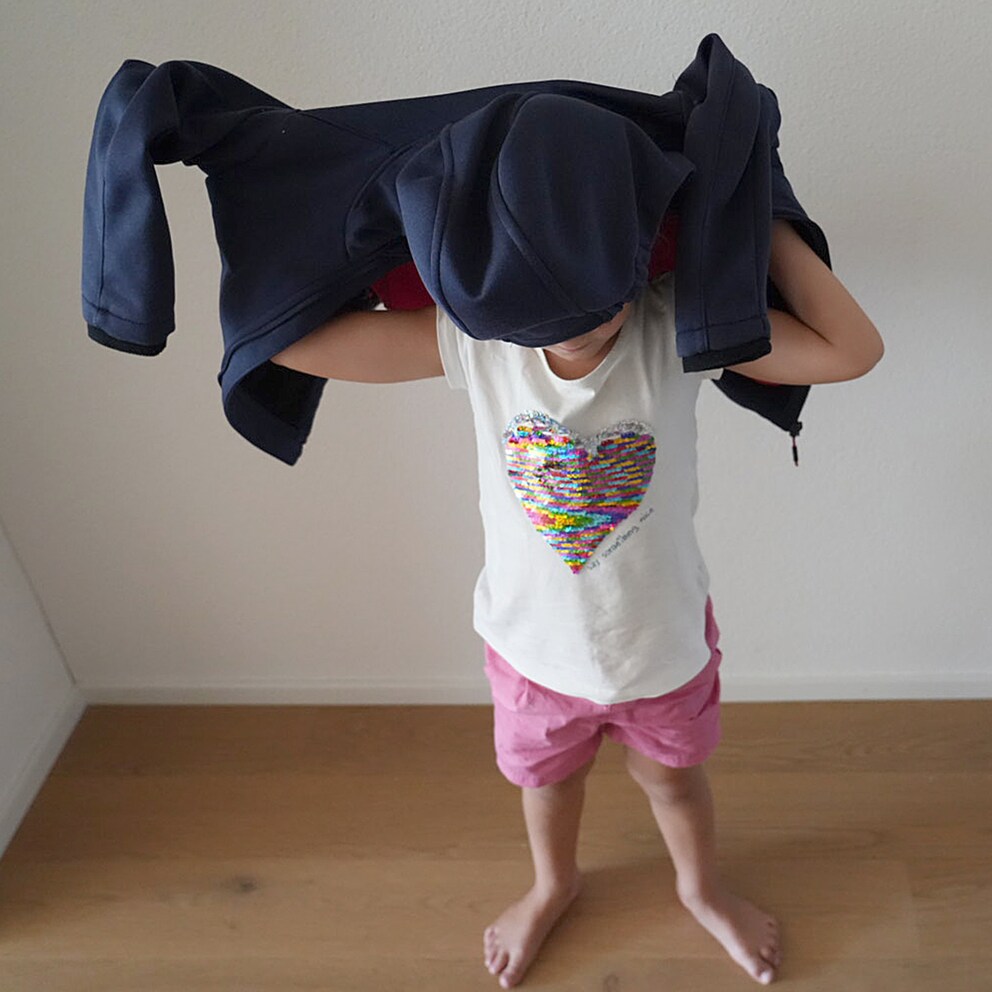 ... flip it over your head. Done.