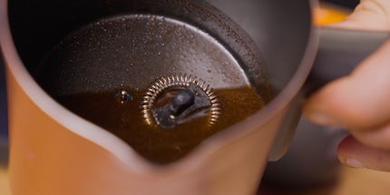 This is how the machine foams up coffee in the pot.