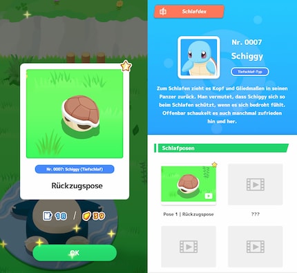 Bei Pokémon Sleep kannst du deinen Schlaf tracken und sammelst Schlafpositionen verschiedener Pokémon.