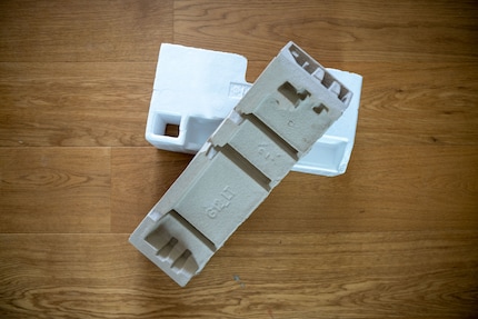 Cardboard is considered more environmentally friendly than polystyrene.