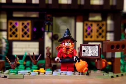 Max’s little sister Dani looks cute in her Halloween witch costume.