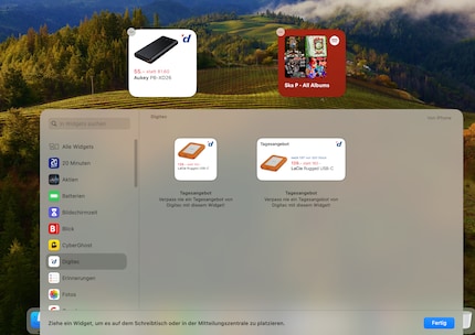 Interaktive Widgets sind nun auf dem Desktop verfügbar.