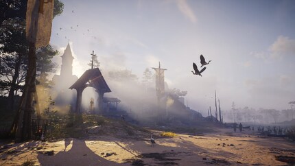 As Vikings, looting Christian monasteries like this one in Valhalla is, of course, part of the fun.