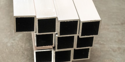 Aluminium blanks ready for further processing.