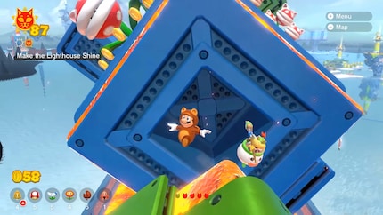 Der schwebende Tanuki-Mario.