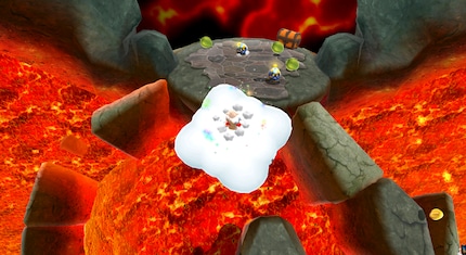 Mit der Wolkenblume zaubert Mario neue Plattformen herbei.