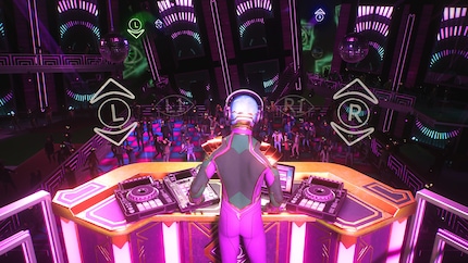 In between fights, Spider-Man gets to have a go at the mixing desk.