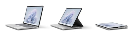 Microsoft bewirbt drei Modi: Laptop-, Stage- und Tablet-Modus.