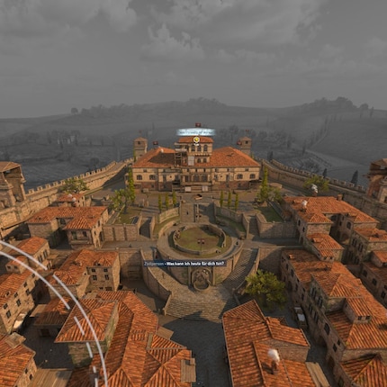 The Animus scout view: The game environment as a real-time model.