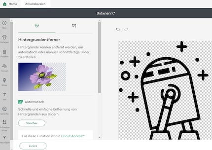 Im Design Space kann ich auch komplexere Figuren für ein Projekt überarbeiten.