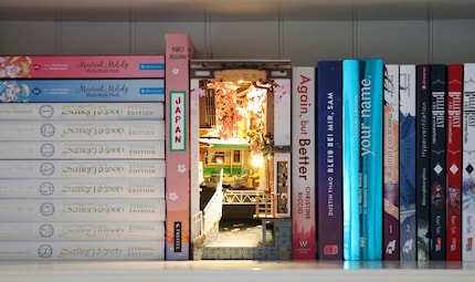 A gateway to another world: The 3D book spine from Robotime measures 18x11x24 centimetres.