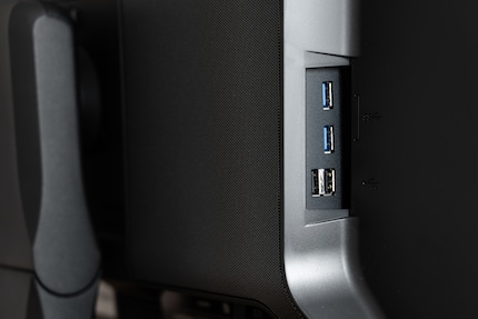 There are plenty of USB ports on the side. But only type A.