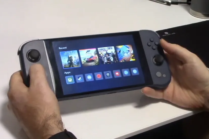 At a past hackathon, participants were tinkering with a handheld.