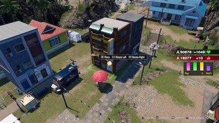 After many hours of playing, my holiday island looks like a small town.