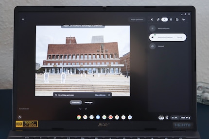 Den magischen Radierer am Notebook zu benutzen ist noch bequemer als auf dem Smartphone.