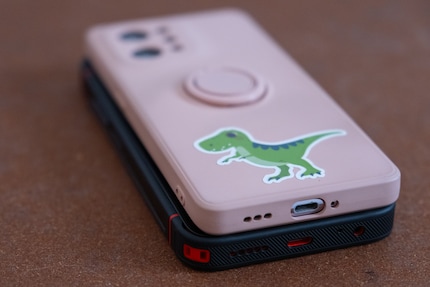 The Volla Phone X23 is robust but heavy. Here’s a comparison with my Oppo Find X5 in its case.