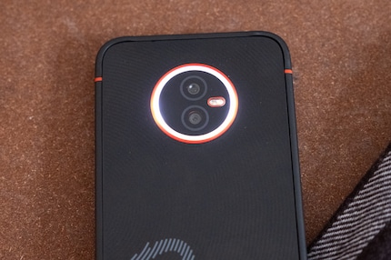 The light ring shows status information.
