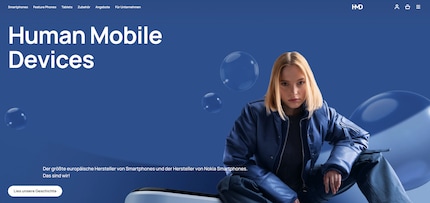 Die neue Webseite von HMD.