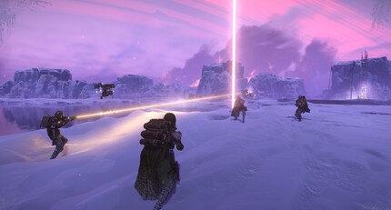 New areas like this snow planet have to be unlocked first.