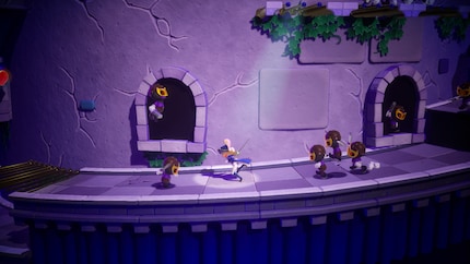 Armed with my sword, I pounce on my opponents.
