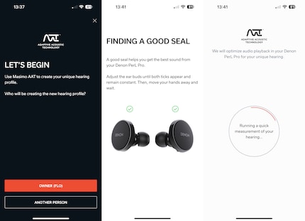 The app first helps you find the right attachment for your earpieces.