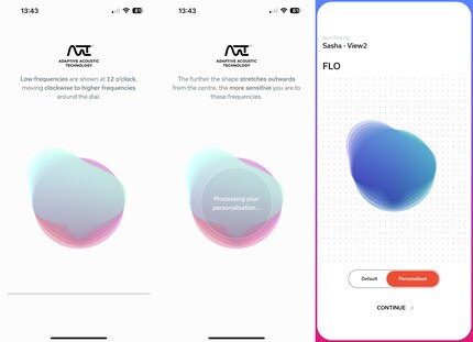 After measuring, the app demonstrates the difference to me.