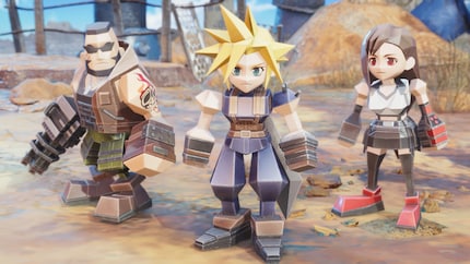 The chunky chibi characters celebrate their comeback in the mini-game Fort Condor.