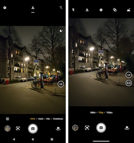 The preview looks much better in the dark after the update (left). Previously (right) it was very blurred.