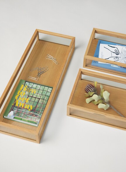 Die Lektüre kann in Schaukästen und Vitrinen wie ein Kunstwerk wirken.
